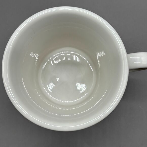 Fiesta White Mug 10 oz HLC USA Ceramic Coffee Cup Tom and Jerry Style - Picture 2 of 7